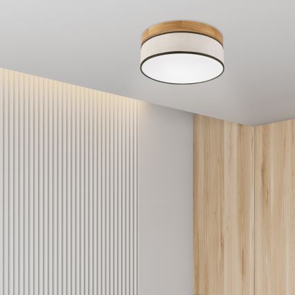 Brilagi - LED-kattovalaisin BELLADONNA LED/20W/230V Ø 30 cm kerma/tammi