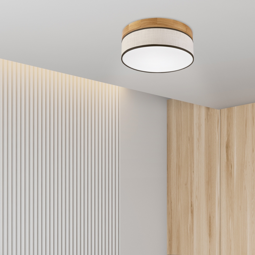 Brilagi - LED-kattovalaisin BELLADONNA LED/20W/230V Ø 30 cm kerma/tammi