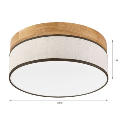 Brilagi - LED-kattovalaisin BELLADONNA LED/20W/230V Ø 30 cm kerma/tammi