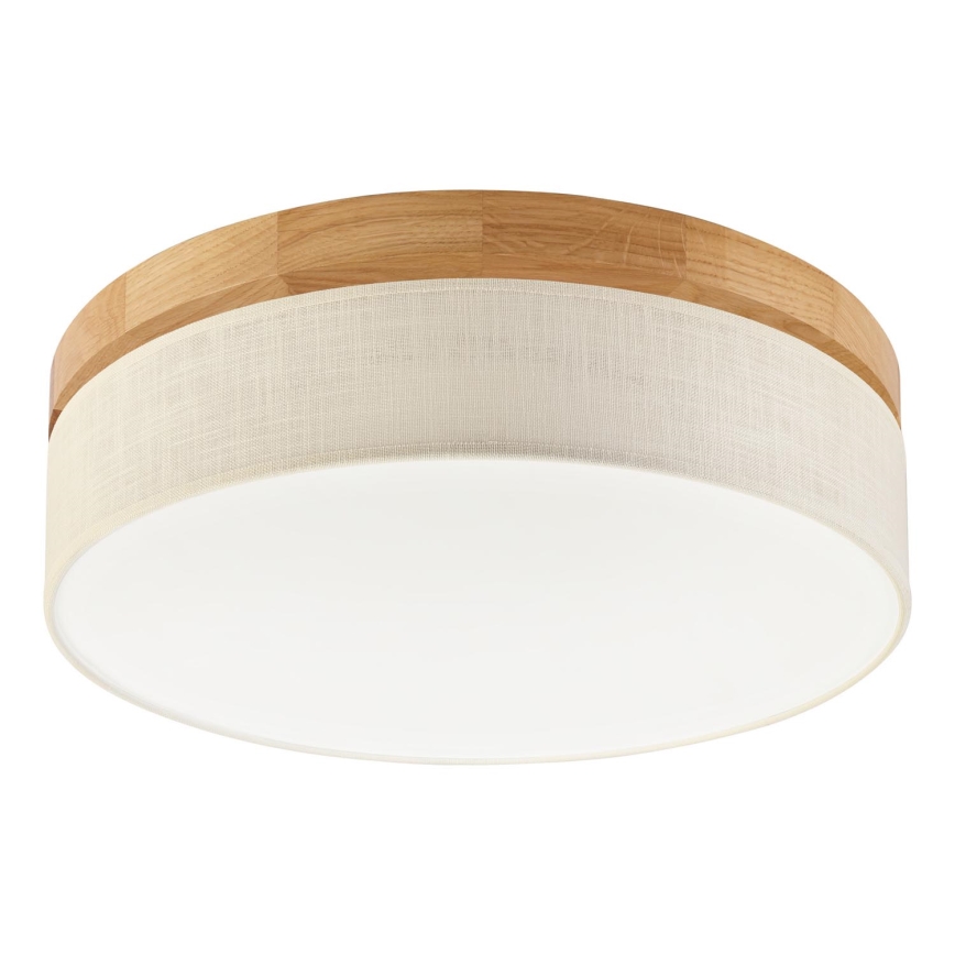 Brilagi - LED-kattovalaisin BELLADONNA LED/36W/230V halkaisija 40 cm kerma/tammi