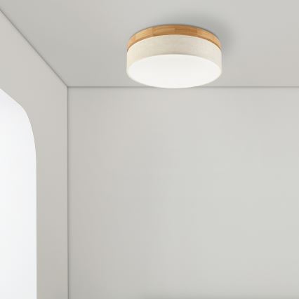 Brilagi - LED-kattovalaisin BELLADONNA LED/36W/230V halkaisija 40 cm kerma/tammi