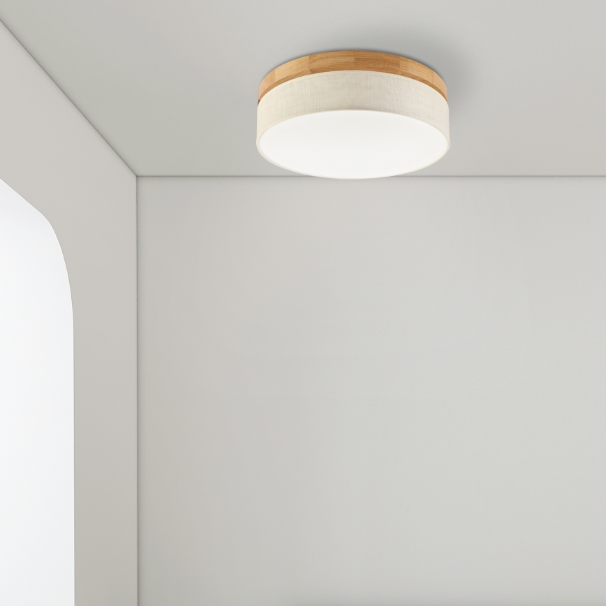 Brilagi - LED-kattovalaisin BELLADONNA LED/36W/230V halkaisija 40 cm kerma/tammi