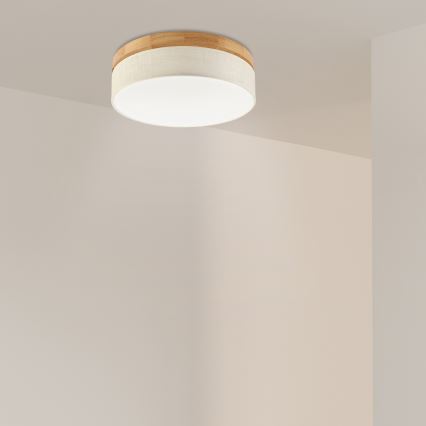 Brilagi - LED-kattovalaisin BELLADONNA LED/36W/230V halkaisija 40 cm kerma/tammi