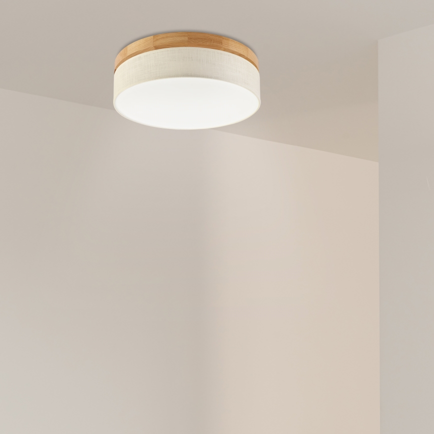 Brilagi - LED-kattovalaisin BELLADONNA LED/36W/230V halkaisija 40 cm kerma/tammi