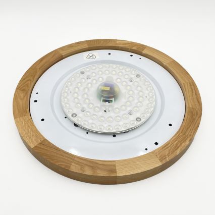 Brilagi - LED-kattovalaisin BELLADONNA LED/36W/230V halkaisija 40 cm kerma/tammi