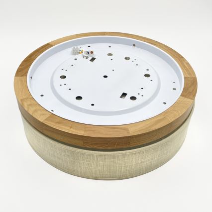 Brilagi - LED-kattovalaisin BELLADONNA LED/36W/230V halkaisija 40 cm kerma/tammi