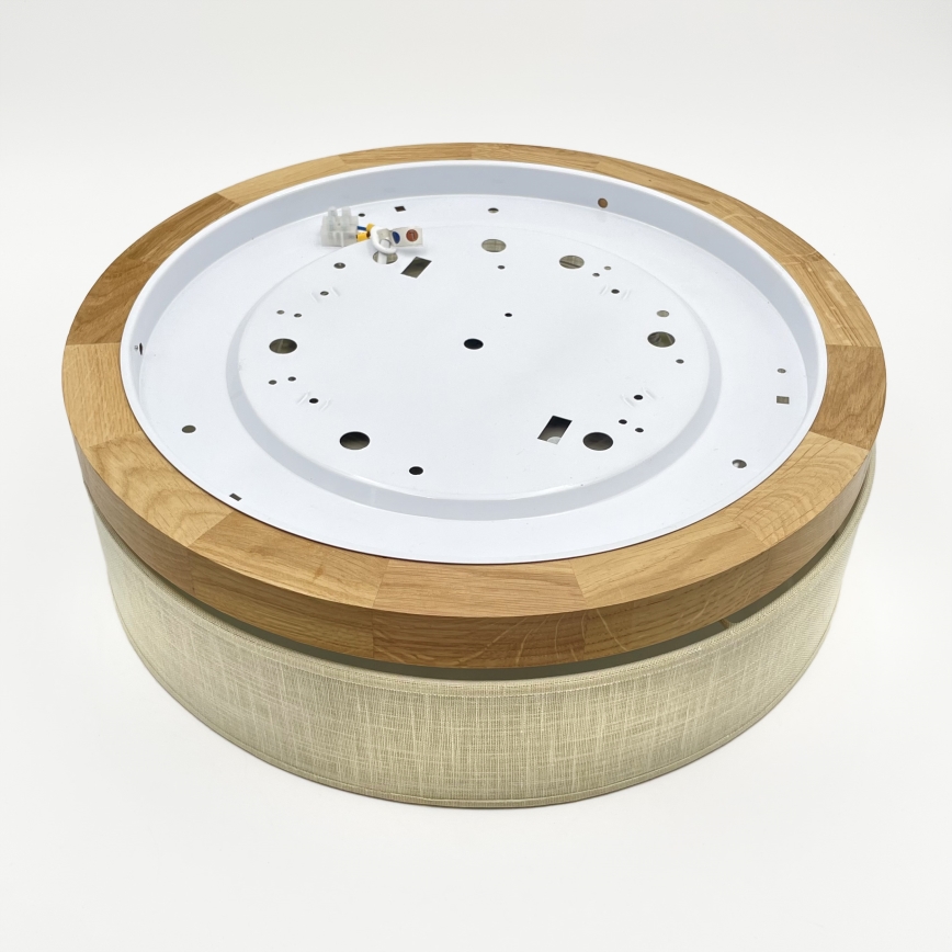 Brilagi - LED-kattovalaisin BELLADONNA LED/36W/230V halkaisija 40 cm kerma/tammi