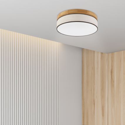 Brilagi - LED-kattovalaisin BELLADONNA LED/36W/230V halkaisija 40 cm kerma/tammi