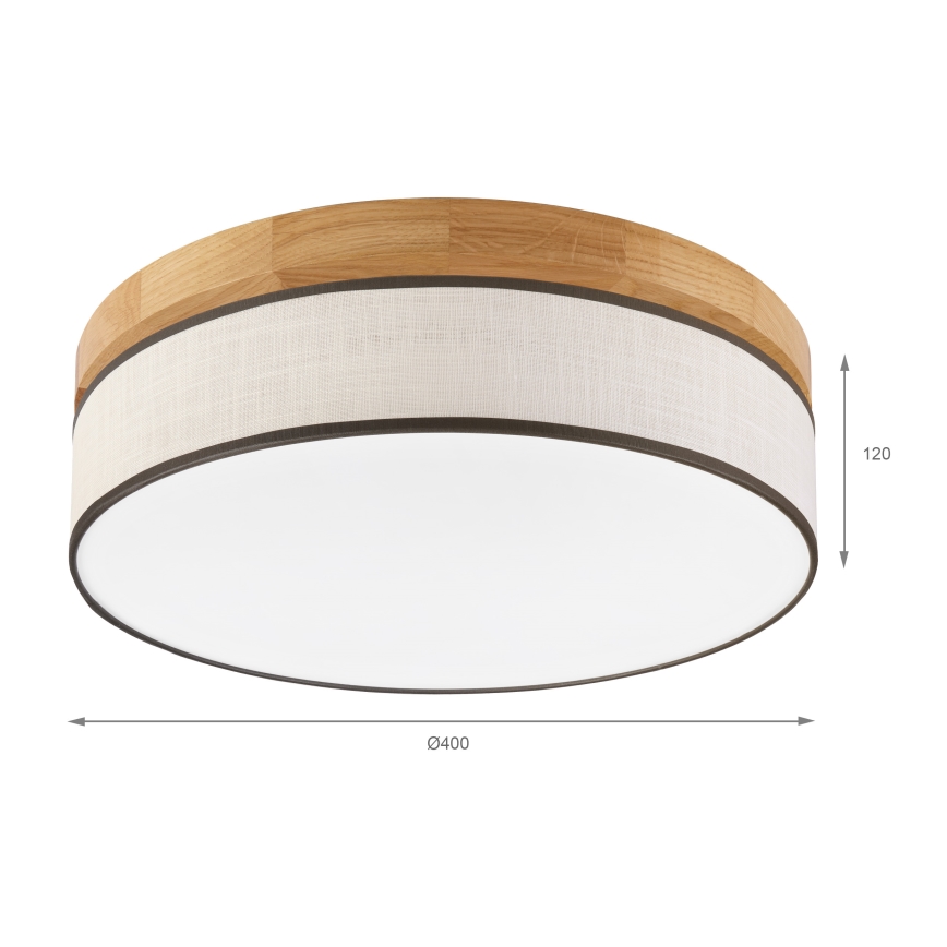 Brilagi - LED-kattovalaisin BELLADONNA LED/36W/230V halkaisija 40 cm kerma/tammi