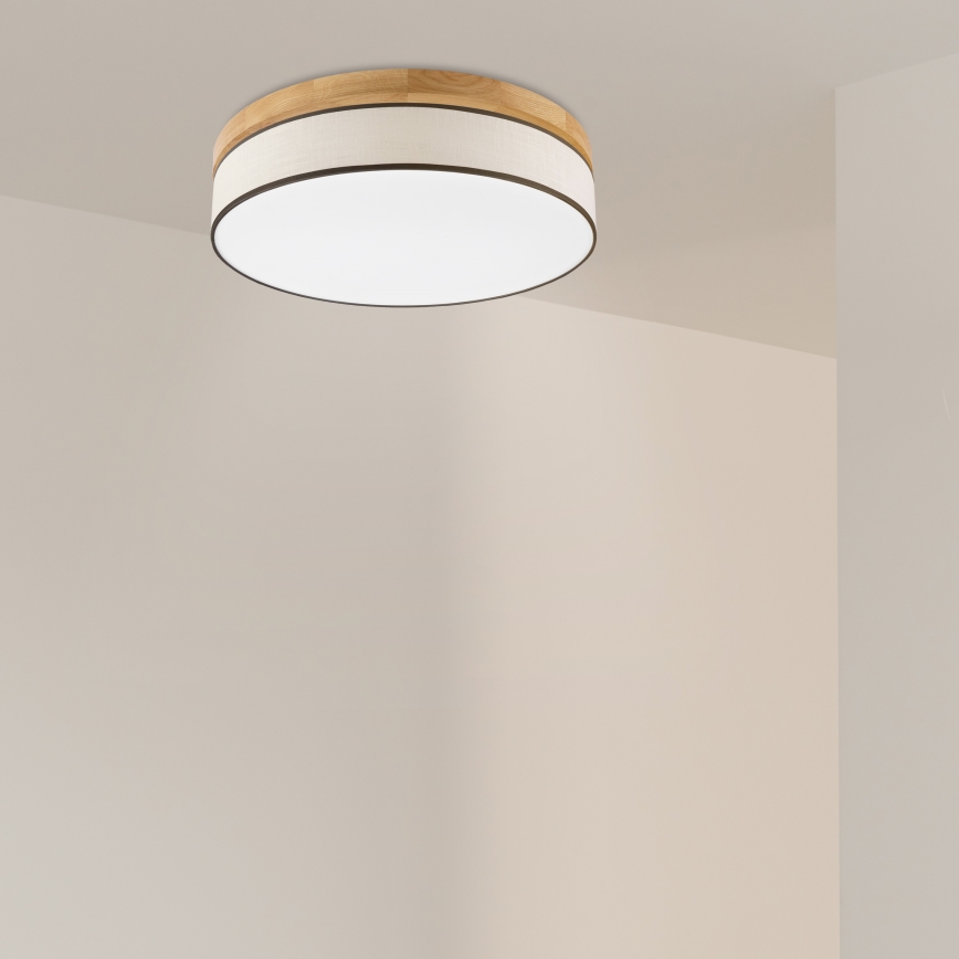 Brilagi - LED-kattovalaisin BELLADONNA LED/36W/230V halkaisija 50 cm kerma/tammi
