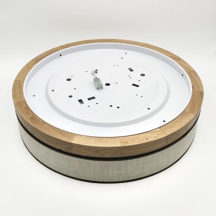 Brilagi - LED-kattovalaisin BELLADONNA LED/36W/230V halkaisija 50 cm kerma/tammi