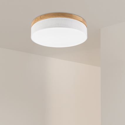 Brilagi - LED-kattovalaisin BELLADONNA LED/36W/230V halkaisija 50 cm valkoinen/tammi