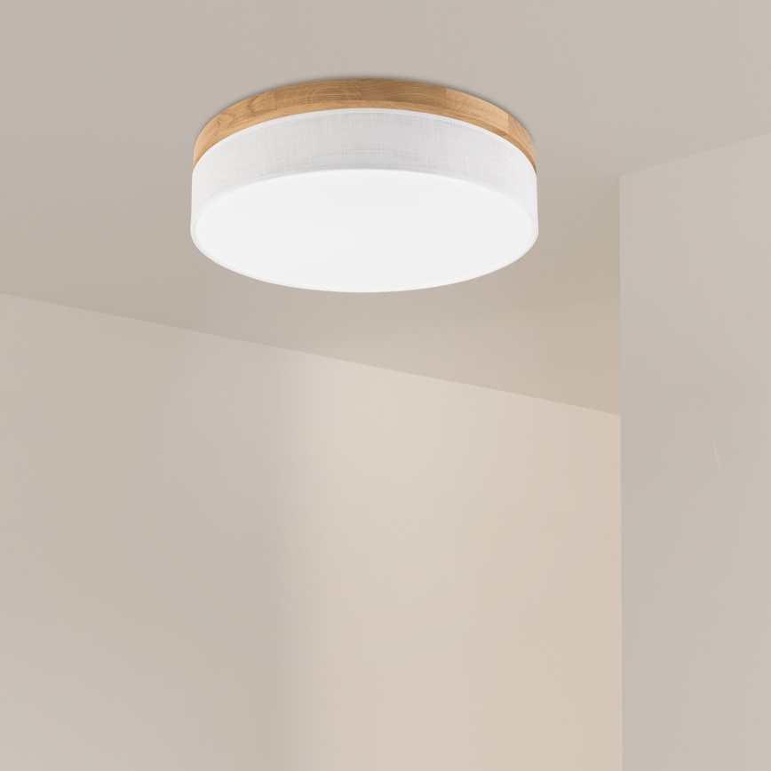 Brilagi - LED-kattovalaisin BELLADONNA LED/36W/230V halkaisija 50 cm valkoinen/tammi