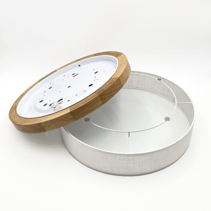 Brilagi - LED-kattovalaisin BELLADONNA LED/36W/230V halkaisija 50 cm valkoinen/tammi