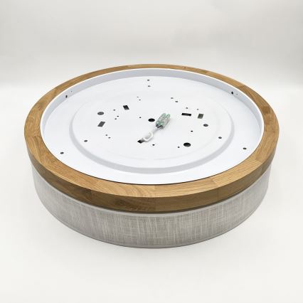 Brilagi - LED-kattovalaisin BELLADONNA LED/36W/230V halkaisija 50 cm valkoinen/tammi