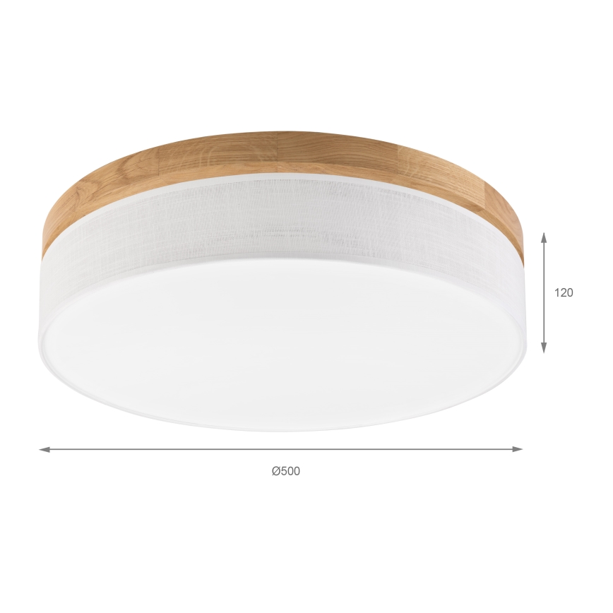 Brilagi - LED-kattovalaisin BELLADONNA LED/36W/230V halkaisija 50 cm valkoinen/tammi