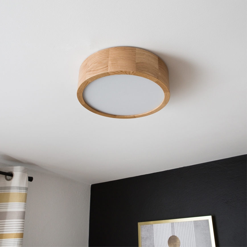 Brilagi - LED-kattovalaisin CARVALHO 1xE27/60W/230V tammi halkaisija 27,5 cm