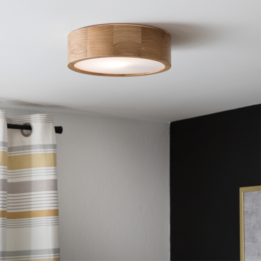 Brilagi - LED-kattovalaisin CARVALHO 1xE27/60W/230V tammi halkaisija 27,5 cm