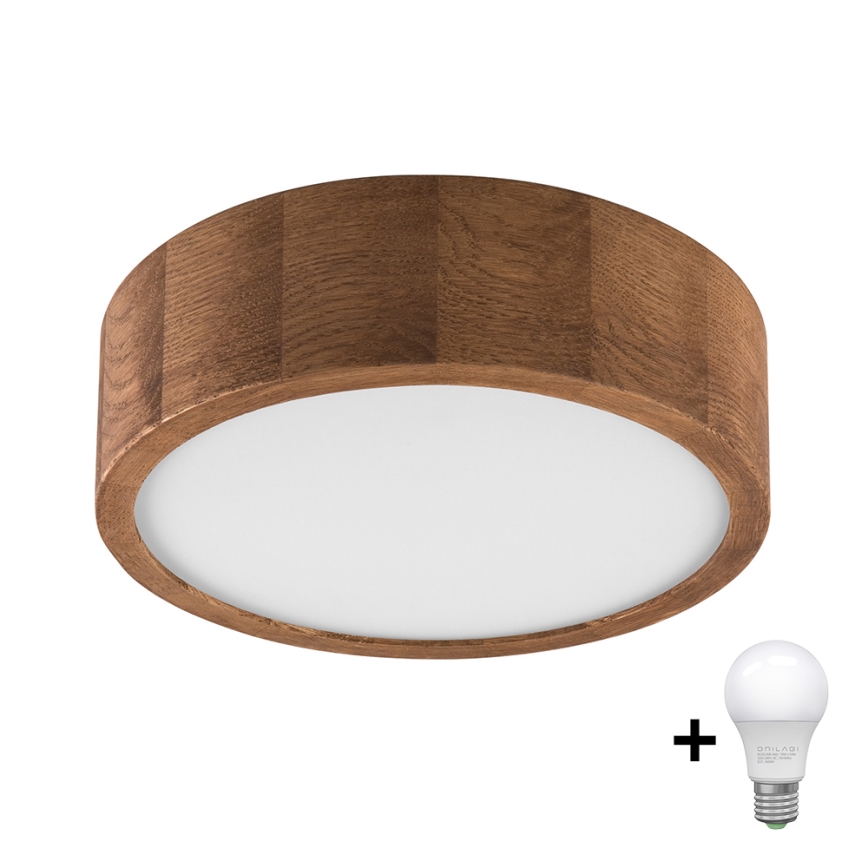 Brilagi - LED-kattovalaisin CARVALHO 1xE27/60W/230V tammi kirsikka halkaisija 27 cm