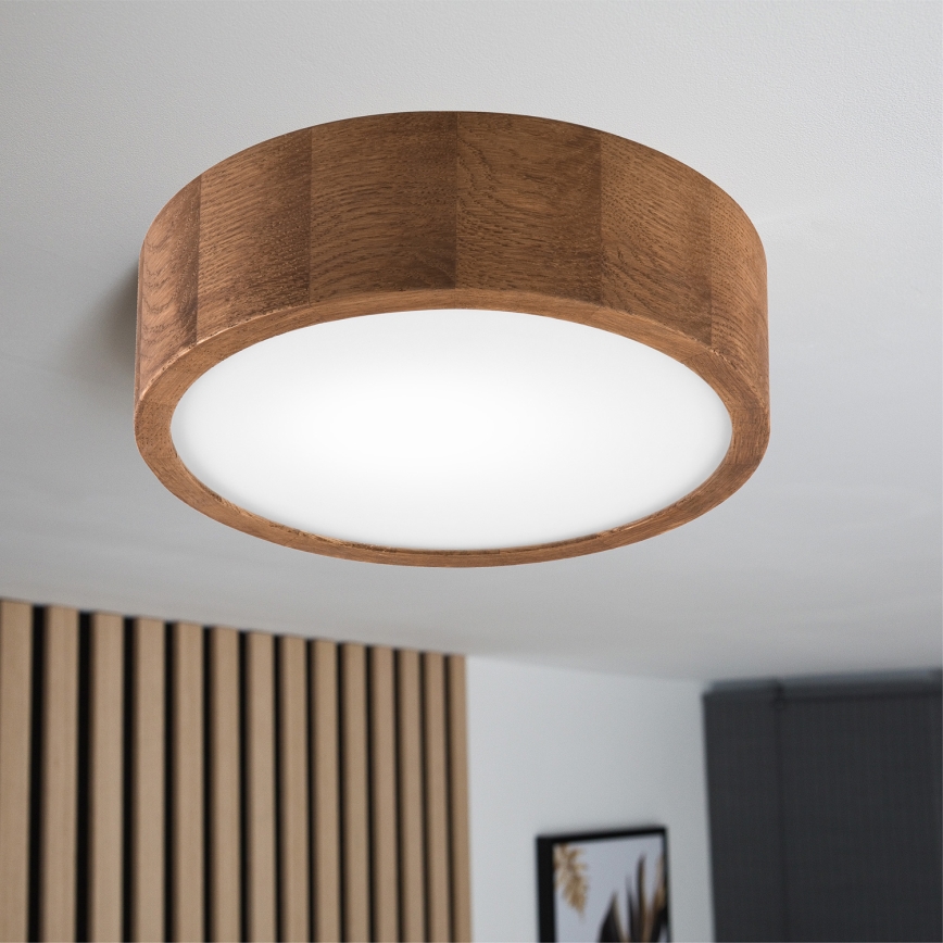 Brilagi - LED-kattovalaisin CARVALHO 1xE27/60W/230V tammi kirsikka halkaisija 27 cm