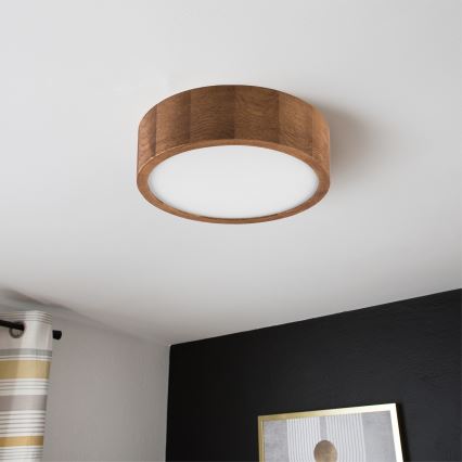Brilagi - LED-kattovalaisin CARVALHO 1xE27/60W/230V tammi kirsikka halkaisija 27 cm