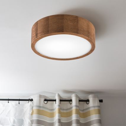 Brilagi - LED-kattovalaisin CARVALHO 1xE27/60W/230V tammi kirsikka halkaisija 27 cm