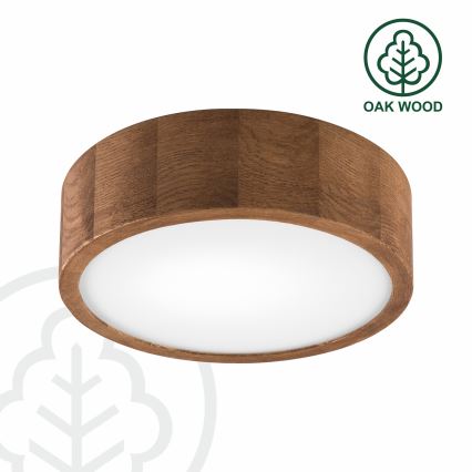 Brilagi - LED-kattovalaisin CARVALHO 1xE27/60W/230V tammi kirsikka halkaisija 27 cm