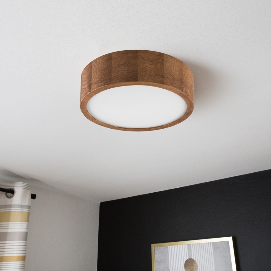 Brilagi - LED Kattovalaisin CARVALHO 1xE27/60W/230V tammi-kirsikka halkaisija 27 cm