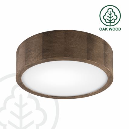 Brilagi - LED Kattovalaisin CARVALHO 1xE27/60W/230V tammi-pähkinä halkaisija 27 cm