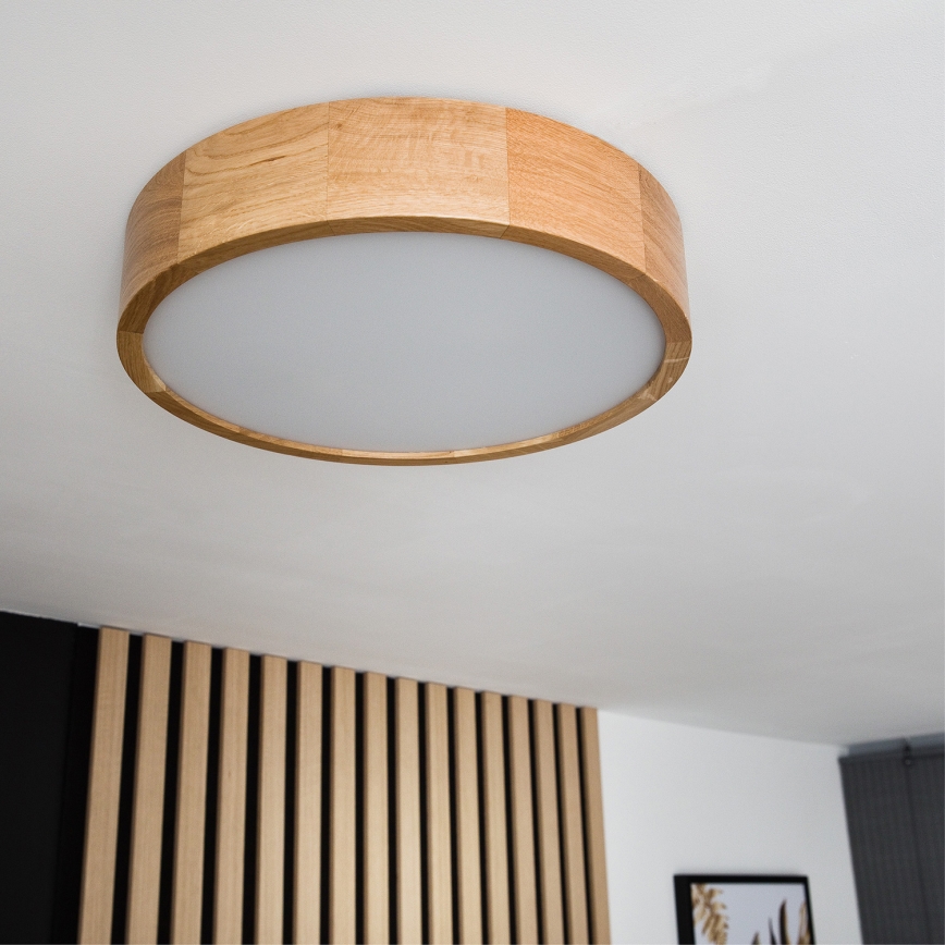 Brilagi - LED-kattovalaisin CARVALHO 2xE27/60W/230V tammi halkaisija 37,5 cm
