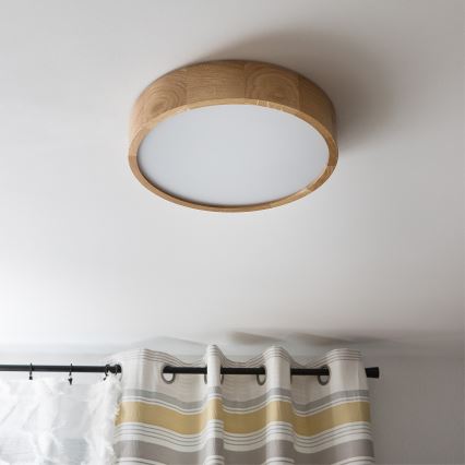 Brilagi - LED-kattovalaisin CARVALHO 2xE27/60W/230V tammi halkaisija 37,5 cm