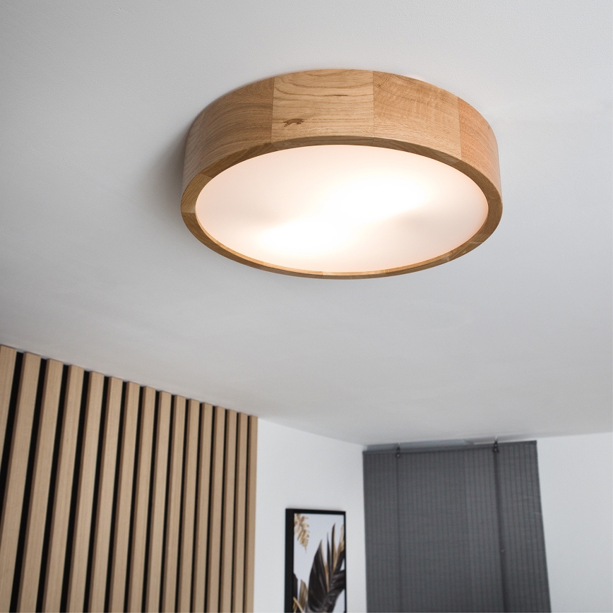 Brilagi - LED-kattovalaisin CARVALHO 2xE27/60W/230V tammi halkaisija 37,5 cm