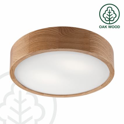 Brilagi - LED-kattovalaisin CARVALHO 2xE27/60W/230V tammi halkaisija 37,5 cm