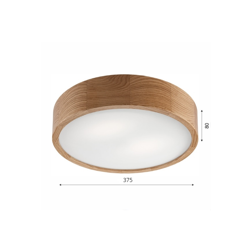 Brilagi - LED-kattovalaisin CARVALHO 2xE27/60W/230V tammi halkaisija 37,5 cm
