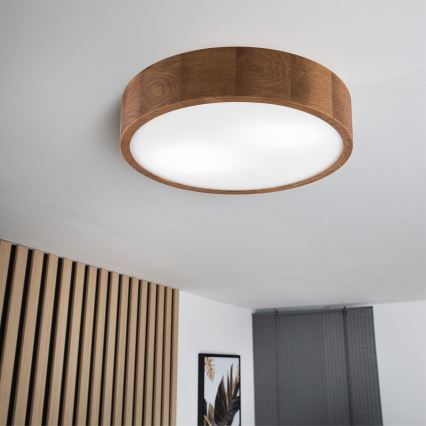 Brilagi - LED-kattovalaisin CARVALHO 2xE27/60W/230V tammi kirsikka halkaisija 37 cm