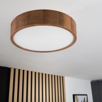 Brilagi - LED-kattovalaisin CARVALHO 2xE27/60W/230V tammi kirsikka halkaisija 37 cm