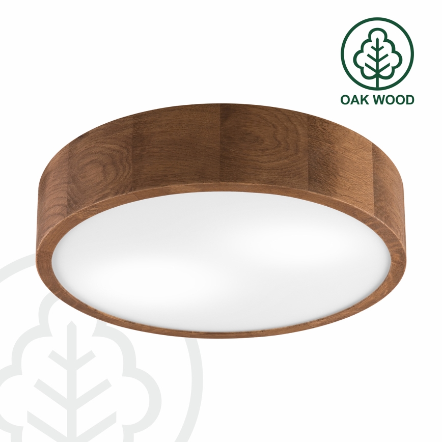 Brilagi - LED-kattovalaisin CARVALHO 2xE27/60W/230V tammi kirsikka halkaisija 37 cm