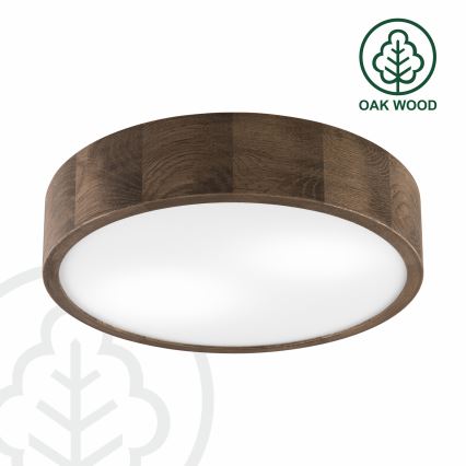Brilagi - LED Kattovalaisin CARVALHO 2xE27/60W/230V tammi-pähkinä Ø 37 cm