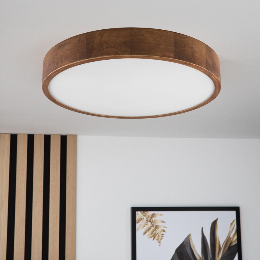 Brilagi - LED-kattovalaisin CARVALHO 3xE27/60W/230V tammi kirsikka halkaisija 47 cm