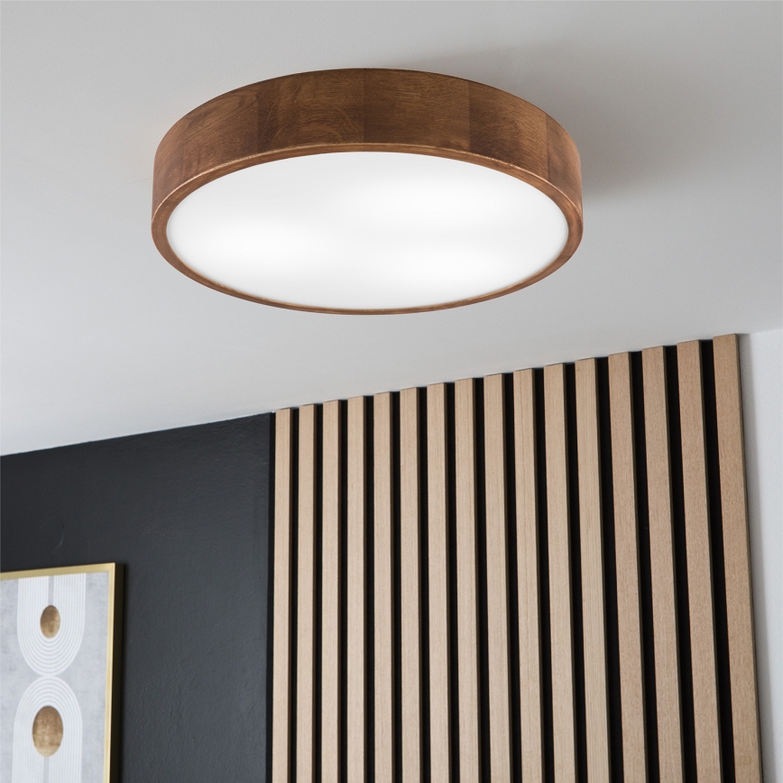 Brilagi - LED-kattovalaisin CARVALHO 3xE27/60W/230V tammi kirsikka halkaisija 47 cm