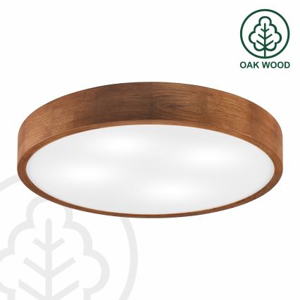 Brilagi - LED-kattovalaisin CARVALHO, 4 x E27/60W/230V, tammi-kirsikka, Ø 57,5 cm