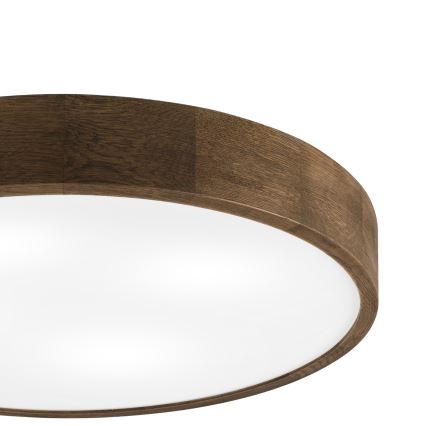 Brilagi - LED-kattovalaisin CARVALHO 4xE27/60W/230V tammi/pähkinä halkaisija 57,5 cm