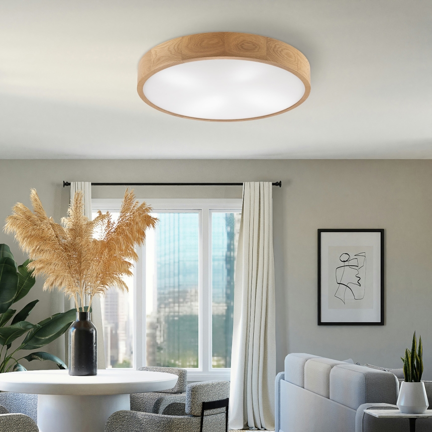 Brilagi - LED-kattovalaisin CARVALHO 4xE27/60W/230V tammi Ø 57,5 cm