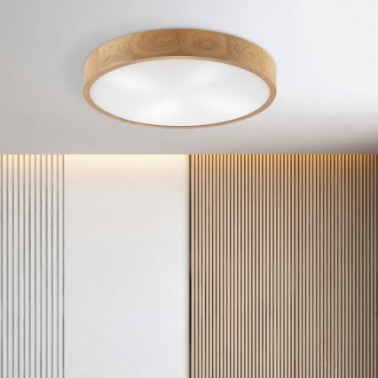 Brilagi - LED-kattovalaisin CARVALHO 4xE27/60W/230V tammi Ø 57,5 cm
