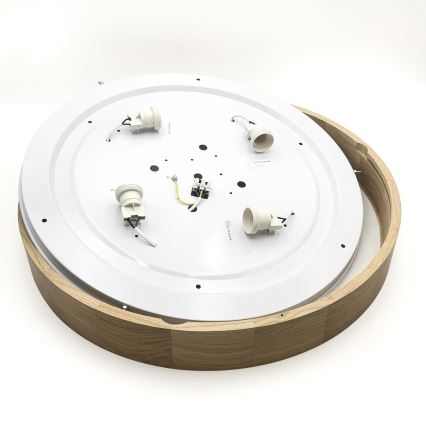 Brilagi - LED-kattovalaisin CARVALHO 4xE27/60W/230V tammi Ø 57,5 cm