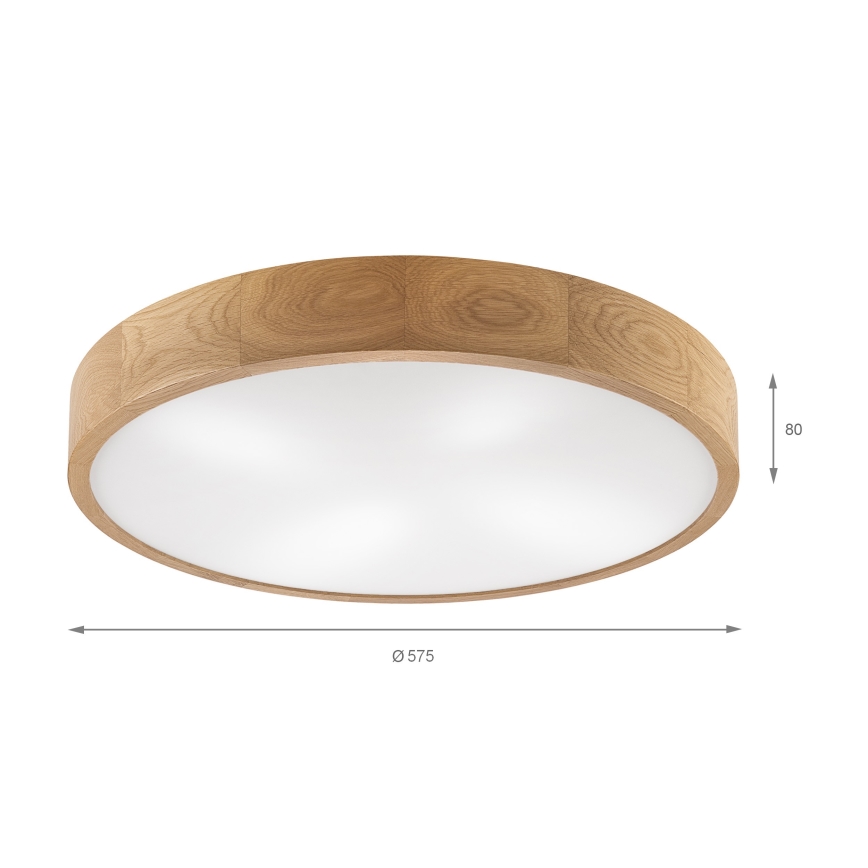 Brilagi - LED-kattovalaisin CARVALHO 4xE27/60W/230V tammi Ø 57,5 cm
