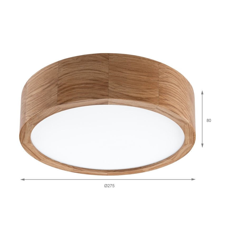 Brilagi - LED-kattovalaisin CARVALHO LED/20W/230V tammi Ø 27,5 cm