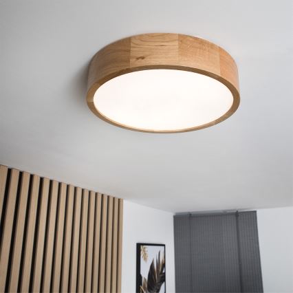 Brilagi - LED-kattovalaisin CARVALHO LED/36W/230V tammi, halkaisija 37,5 cm