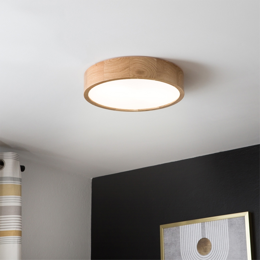 Brilagi - LED-kattovalaisin CARVALHO LED/36W/230V tammi, halkaisija 37,5 cm