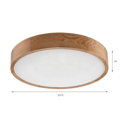 Brilagi - LED-kattovalaisin CARVALHO LED/36W/230V tammi Ø 47,5 cm